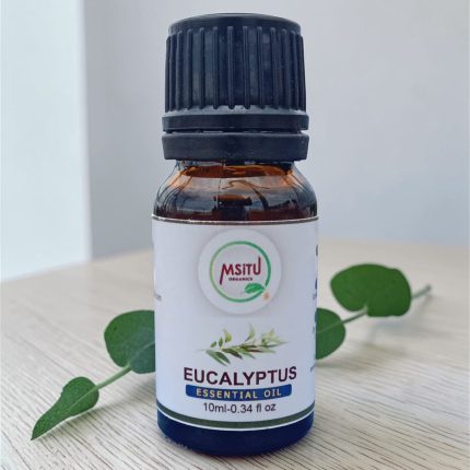 Eucalyptus globulus essential oil Eucalyptus globulus essential oil, also known as Blue Gum Eucalyptus Oil, is derived from the steam distillation of leaves and young twigs of the Eucalyptus globulus tree from Central Kenya.  Renowned for its antiviral, antispasmodic, and decongestant properties Benefits Supports respiratory health against asthma, bronchitis, and throat infections Aids in treating cuts, burns, and skin sores. Commonly used in mouthwashes and steam inhalations, Safe Use Maximum usage: 600 mg orally (adults) and 20% concentration for topical application." Not suitable for children under 10 years. Store in a cool place and away from Direct sunlight