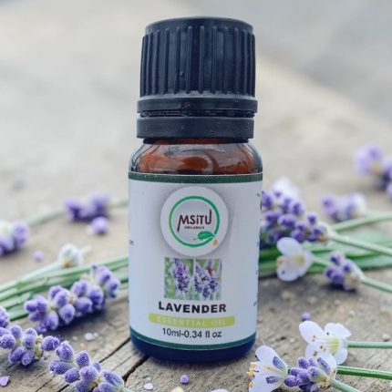 Lavender (Lavandula angustifolia) essential oil Immerse yourself in the calming essence of our 100% pure Lavender (Lavandula angustifolia) essential oil, grown, handpicked, and steam-distilled in our herb gardens at the base of Mt. Kenya. With a unique Kenyan signature and a slightly more camphorous scent. This oil offers a distinctive and captivating aromatherapeutic experience.  Benefits Has calming and uplifting properties, Soothes nerves, relaxes muscles, reduces tension, and promotes restful sleep. It also Balances mood swings It is a skin tonic. Supports skin health by healing burns, wounds, bruises, and sunburns Can treat conditions like eczema, dermatitis, and allergies. Has anti-inflammatory, antiseptic, antiviral, antibacterial, and antifungal properties. Safe use Blends beautifully with citrus oils, cedarwood, and geranium. Always dilute before use with a maximum of 0.1% in a carrier oil like sunflower or moringa. Mix with hydrosols for room sprays or diffusion. Store in its original container, away from direct sunlight, in a cool, dry place. For best results use within 36 months